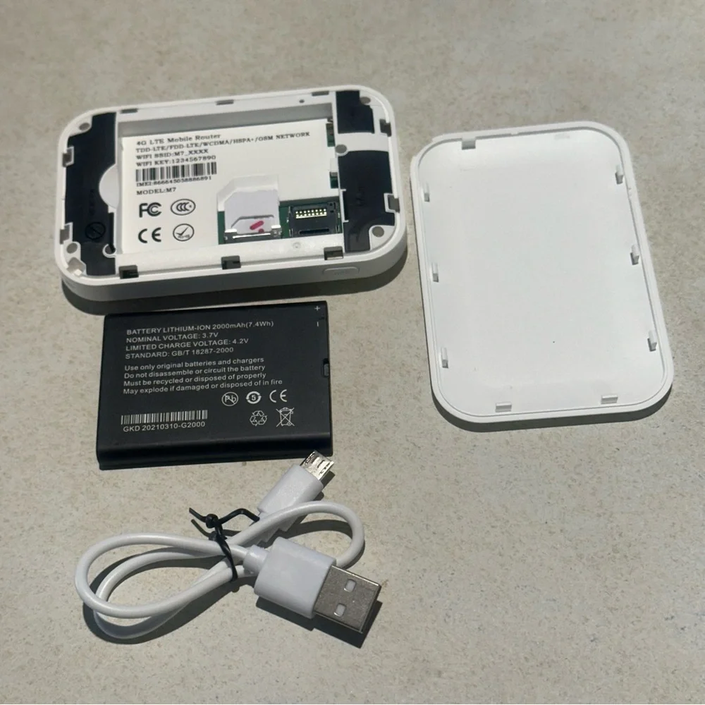 Muama Ryoko 4G LTE Portable Travel Wi-Fi Hotspot + Case, Charging Cord & SIM